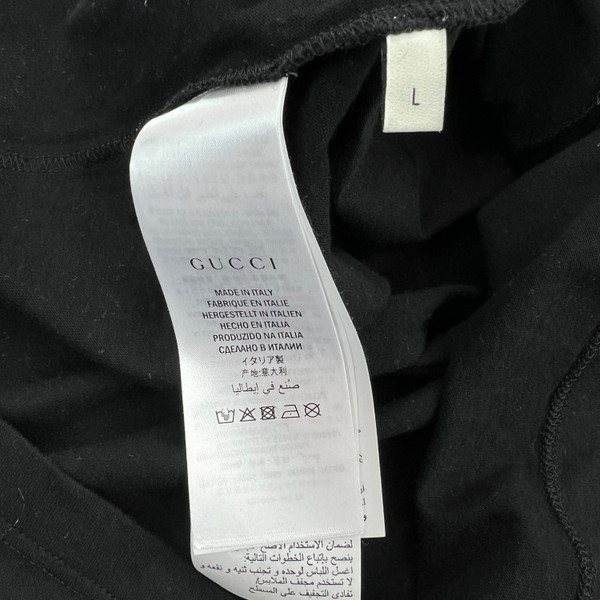 Gucci Black Printed Logo T Shirt
