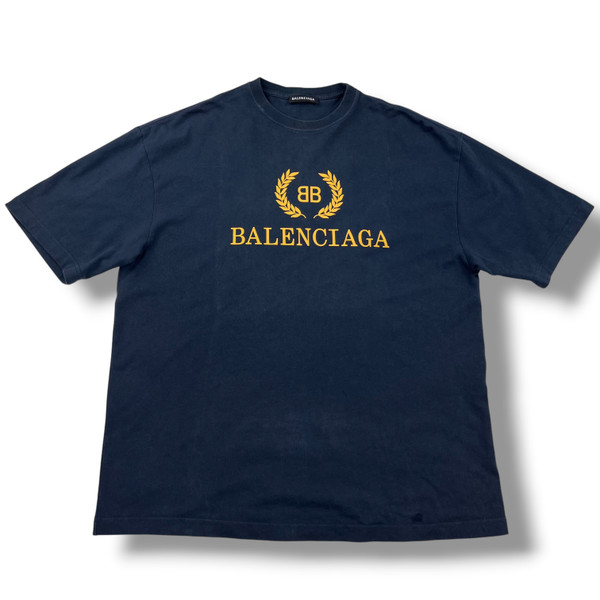 Balenciaga BB Crest Navy T Shirt 