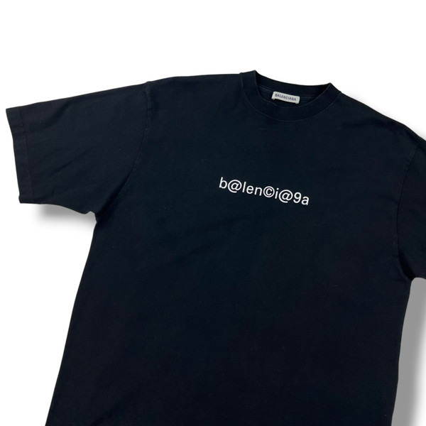Balenciaga Copyright Logo Black T Shirt 
