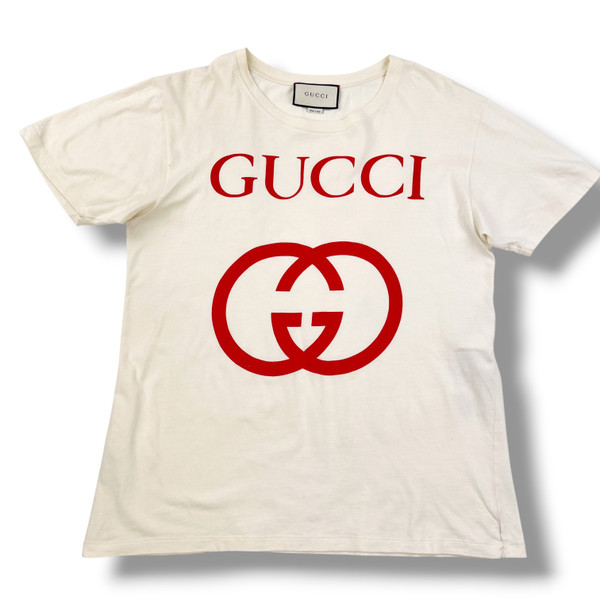 Gucci Interlocking GG Beige T Shirt 
