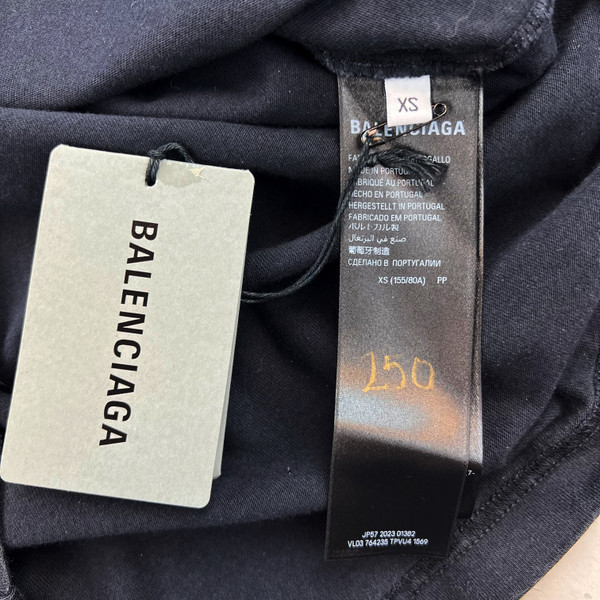 Balenciaga Hand Drawn Black T Shirt 