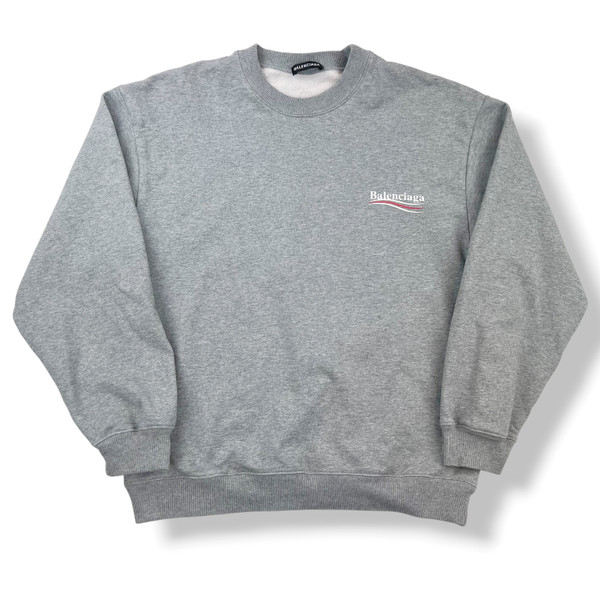 Balenciaga Campaign Logo Grey Sweatshirt