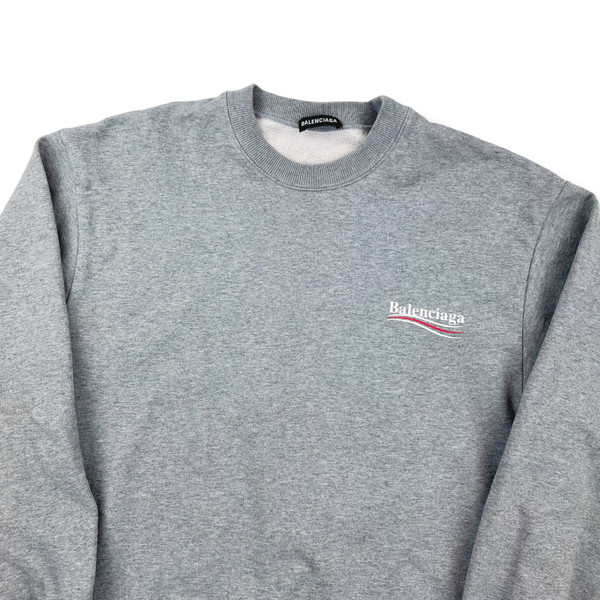 Balenciaga Campaign Logo Grey Sweatshirt