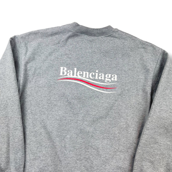 Balenciaga Campaign Logo Grey Sweatshirt