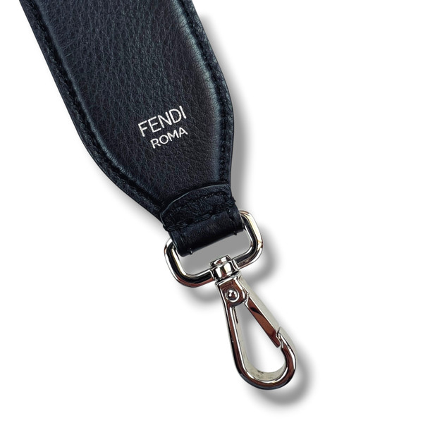 Fendi Black Leather Studded Shoulder Bag Strap