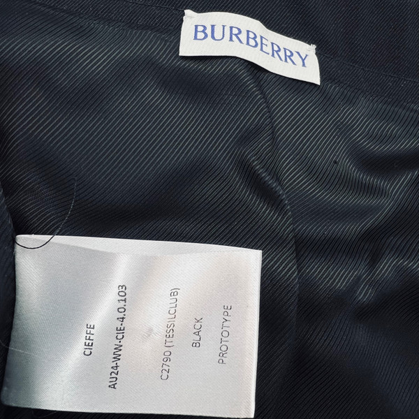 Burberry Zipper Black Midi Skirt