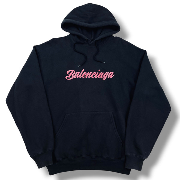 Balenciaga Barbie Glossy Logo Black Hoodie