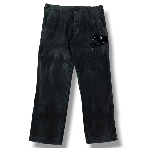 Gucci Dark Green Corduroy Trousers