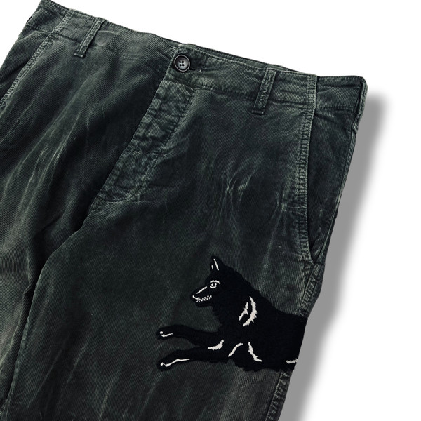 Gucci Dark Green Corduroy Trousers