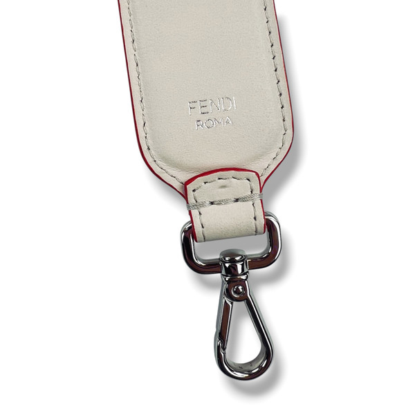 Fendi Fun Beige Leather Studded Shoulder Bag Strap