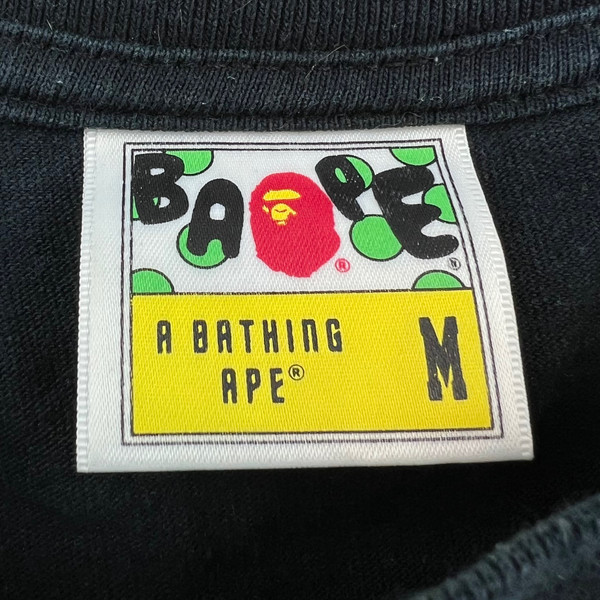 Bape Candy Camo College Logo Black T Shirt
