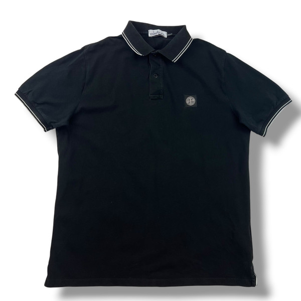 Stone Island Black Polo Shirt
