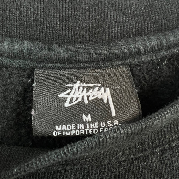 Stussy Embroidered Logo Black Sweatshirt