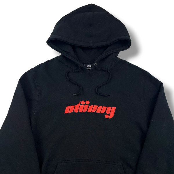 Stussy Embroidered Logo Black Hoodie