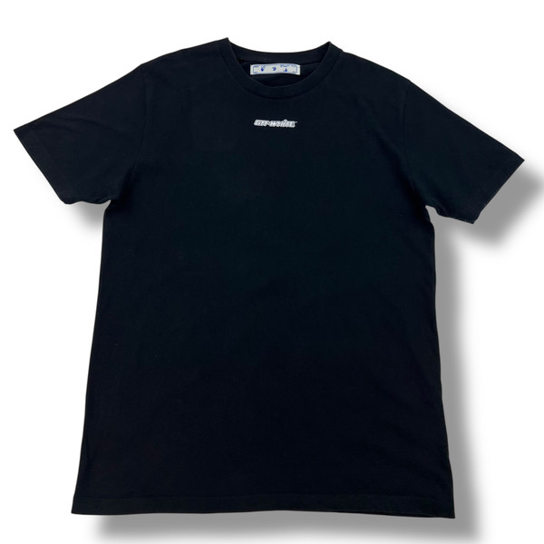 Off-White Blue Marker Arrows Black T Shirt