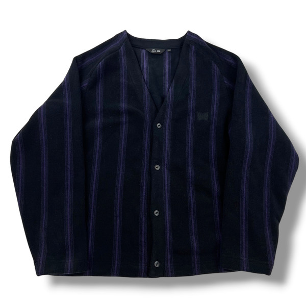 Needles x Uniqlo Black Purple Striped Cardigan 