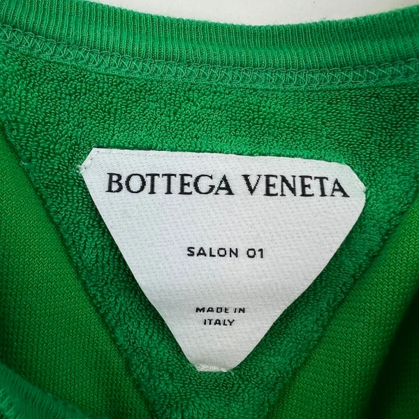 Bottega Veneta Green Terry Henley T Shirt