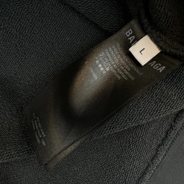 Balenciaga Embroidered Campaign Logo Grey Hoodie
