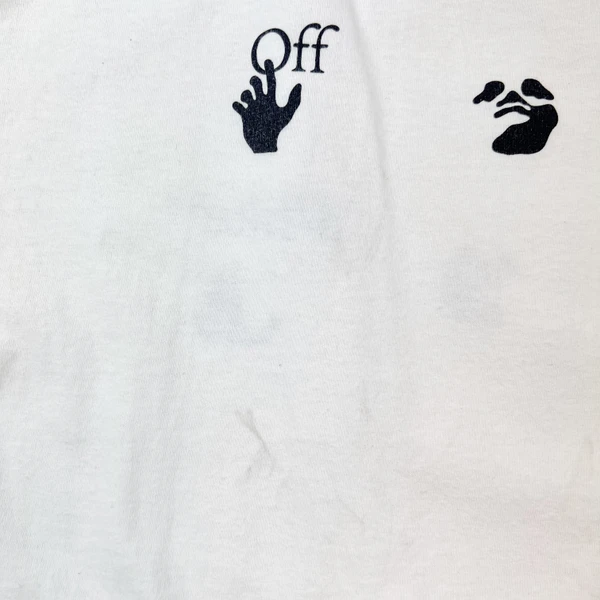 Off-White Hand Print White T Shirt 