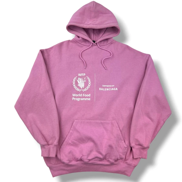 Balenciaga World Food Programme Pink Hoodie 