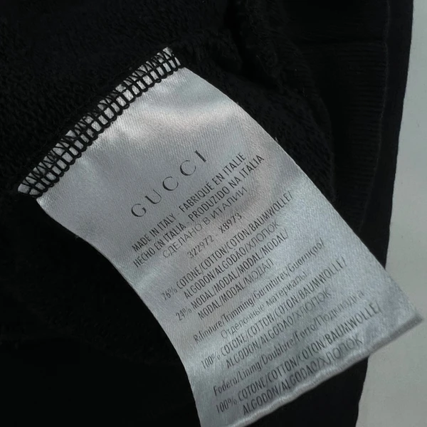 Gucci Black Mini Applique Hoodie