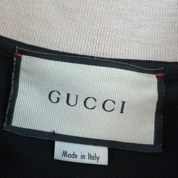 Gucci Ribbon Black Polo Shirt 