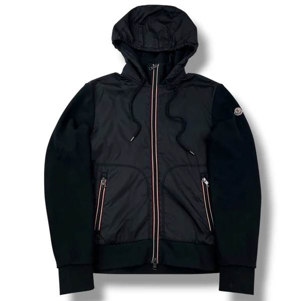 Moncler Black Cotton / Nylon Hybrid Jacket