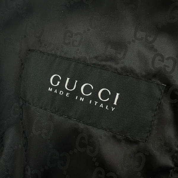 Gucci Black Monogram Bomber Jacket 