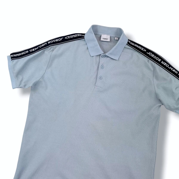 Burberry Taped Blue Polo Shirt
