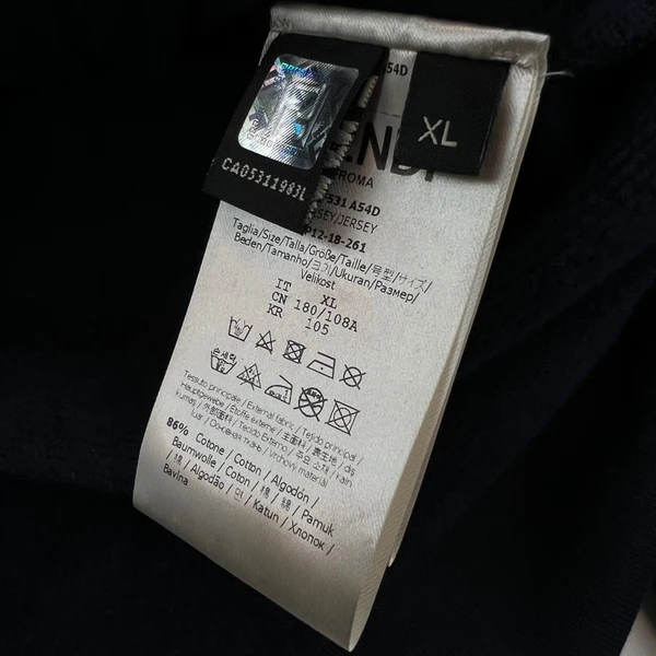 Fendi Roma Navy Nylon Panelled Sweatshirt