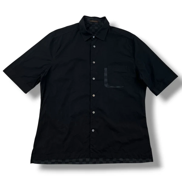 Louis Vuitton Black Damier Short Sleeve Shirt 
