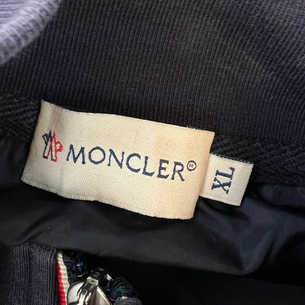 Moncler Navy Cotton / Nylon Hybrid Full Zip
