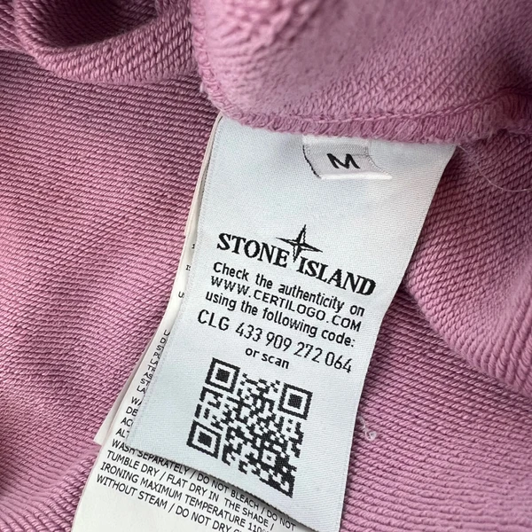 Stone Island Pink Hoodie 