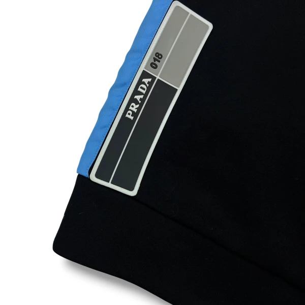 Prada Nylon Detail Black Sweatshirt