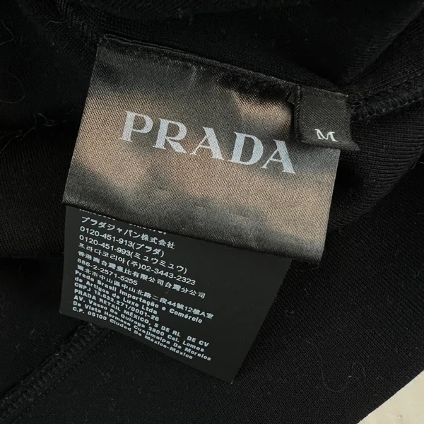 Prada Nylon Detail Black Sweatshirt
