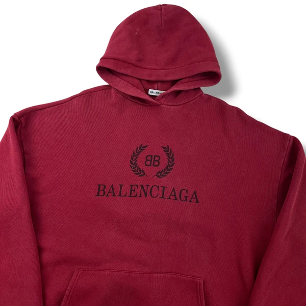 Balenciaga BB Crest Red Hoodie