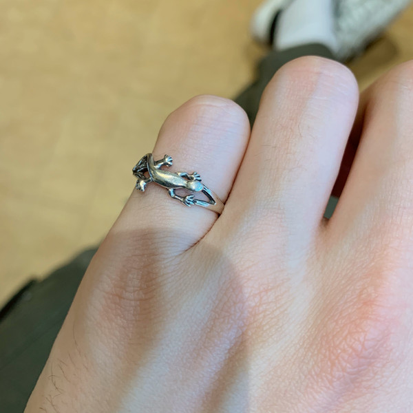 Sterling Silver Lizard Ring 