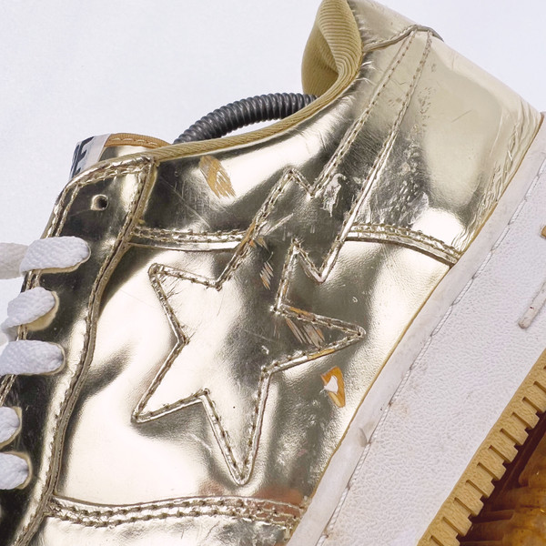 Bape Bapesta Gold Trainers