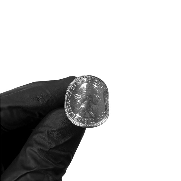 Sterling Silver Sixpence Coin Ring 