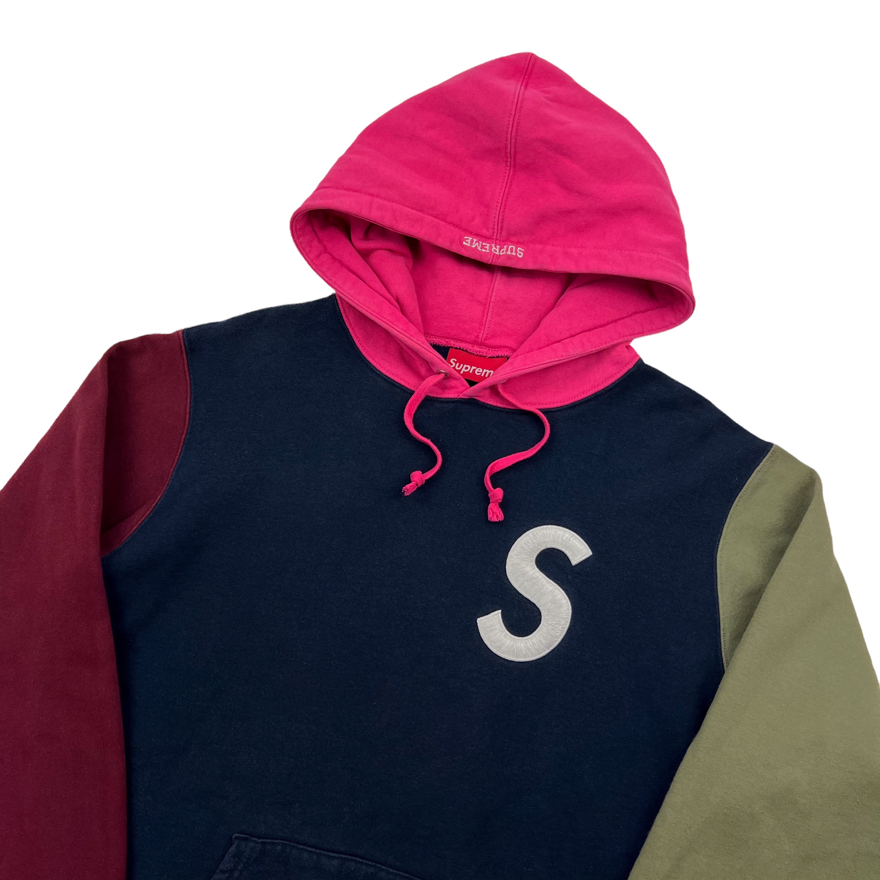 Supreme Colourblocked S Logo Hoodie - Oliver's Archive