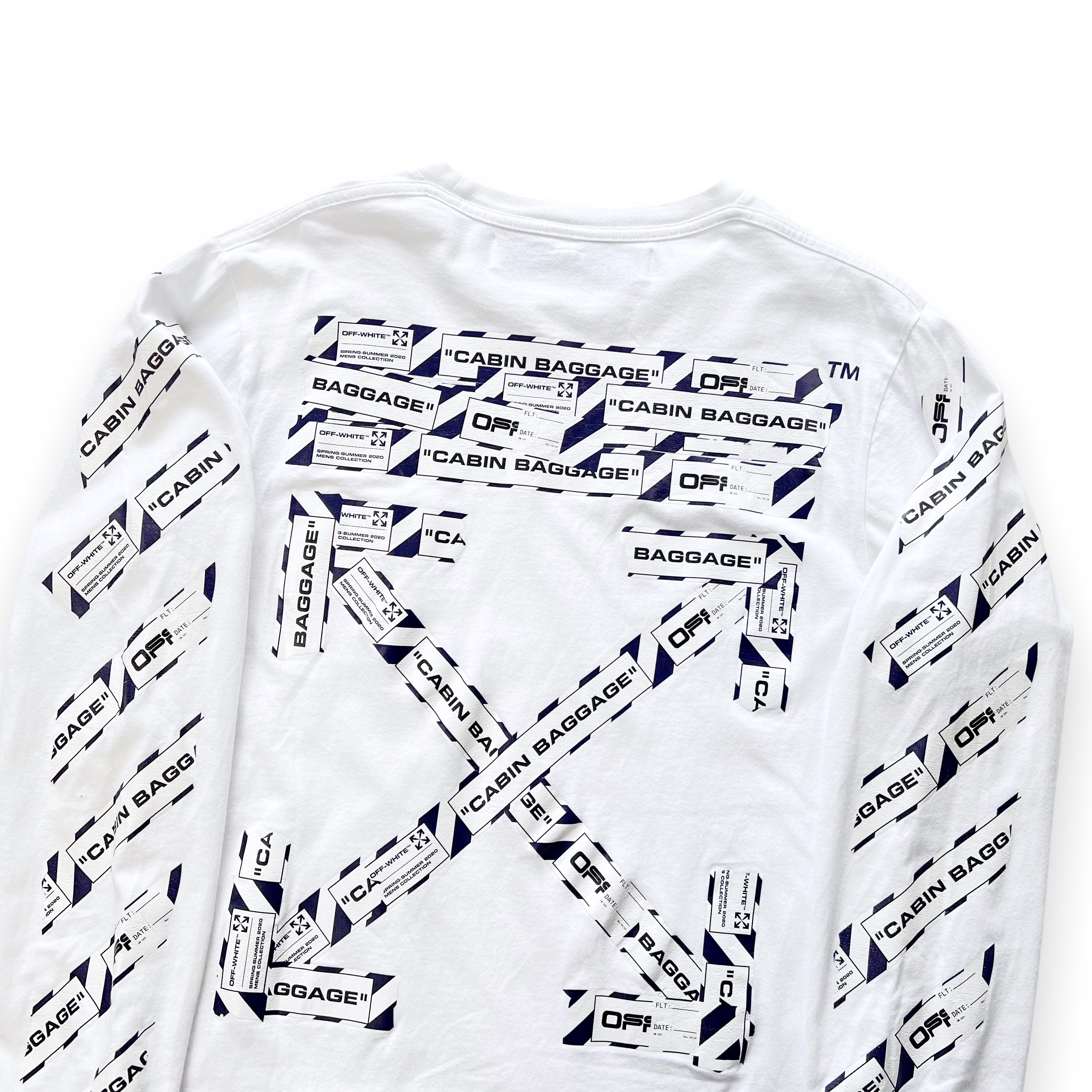 Off-White Airport Tape Arrows Long Sleeve T Shirt - Oliver's Archive