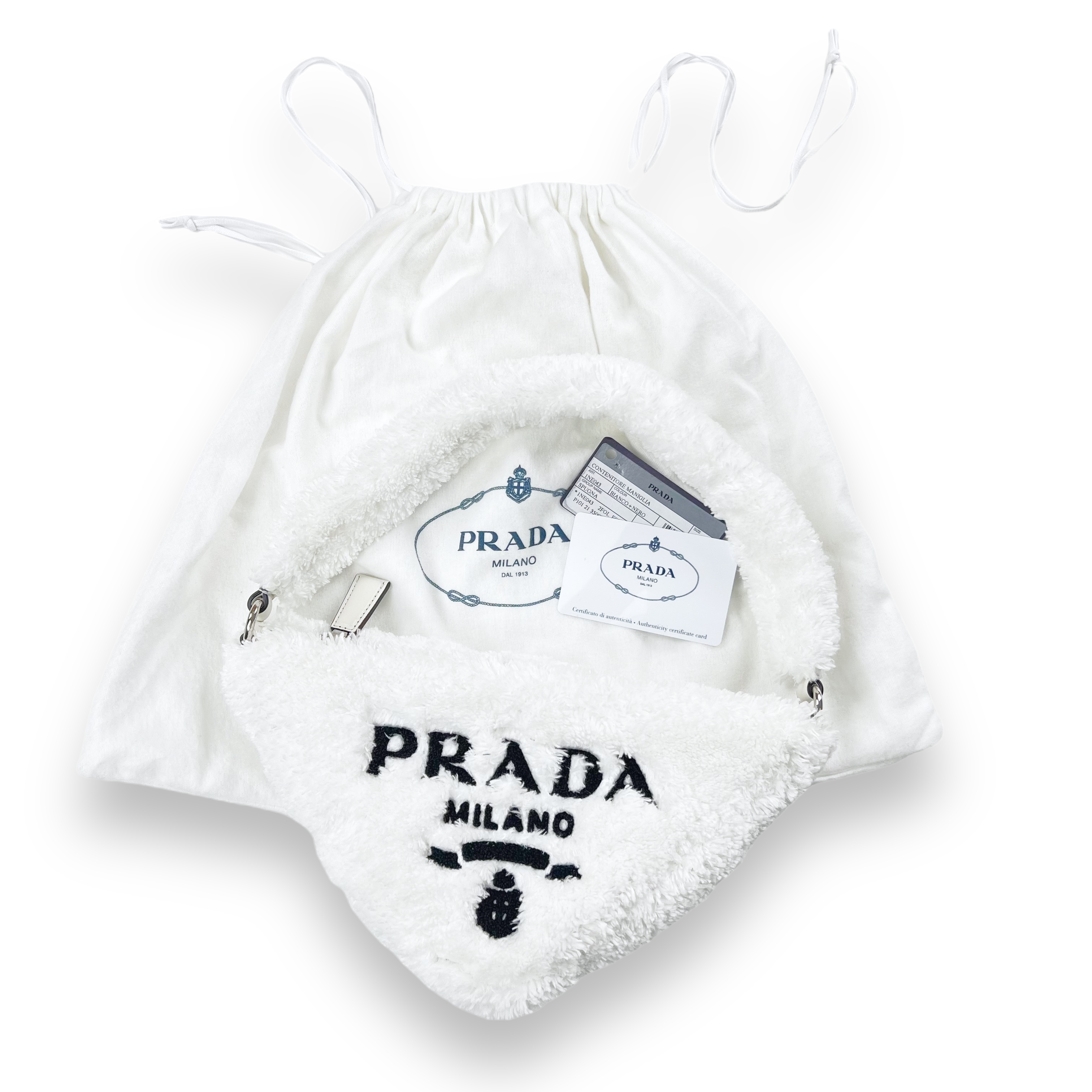 PRADA 15ss Archive Triangle Tag T-Shirts PRADA TRIANGLE BAG WITH CRYSTALS - Tenteva
