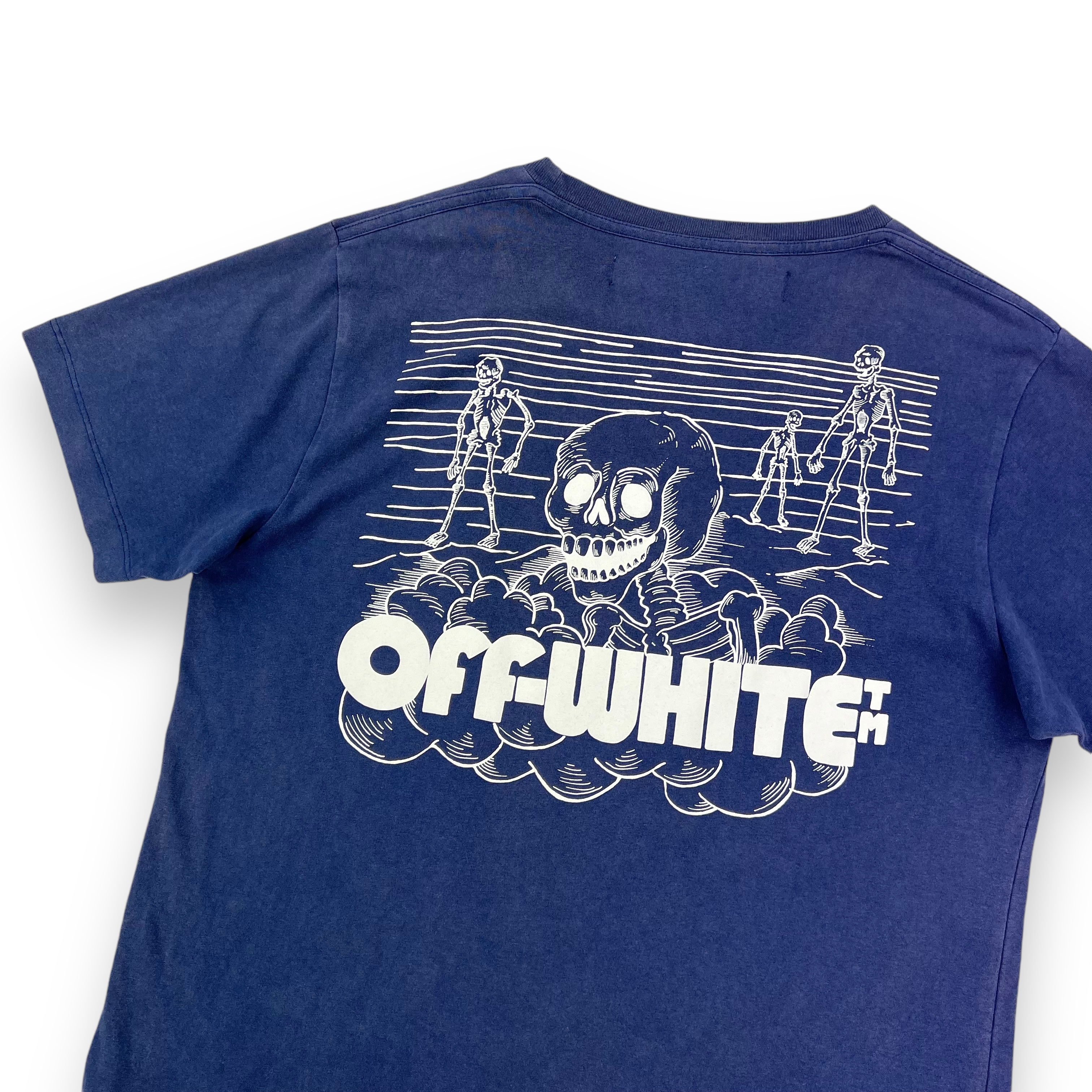 Off-White Skeletons T Shirt Blue - Oliver's Archive