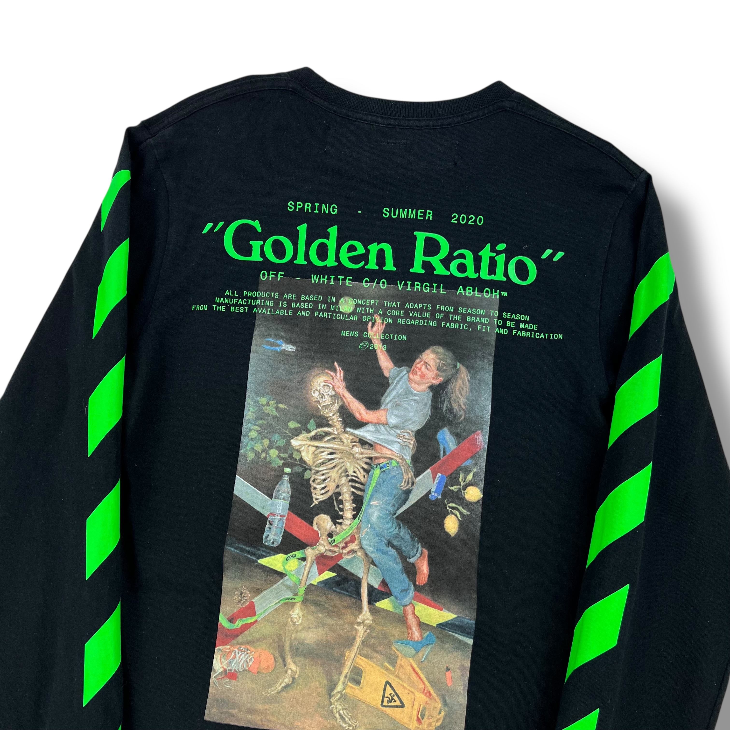 Off-White Pascal Skeleton Black Long Sleeve T Shirt