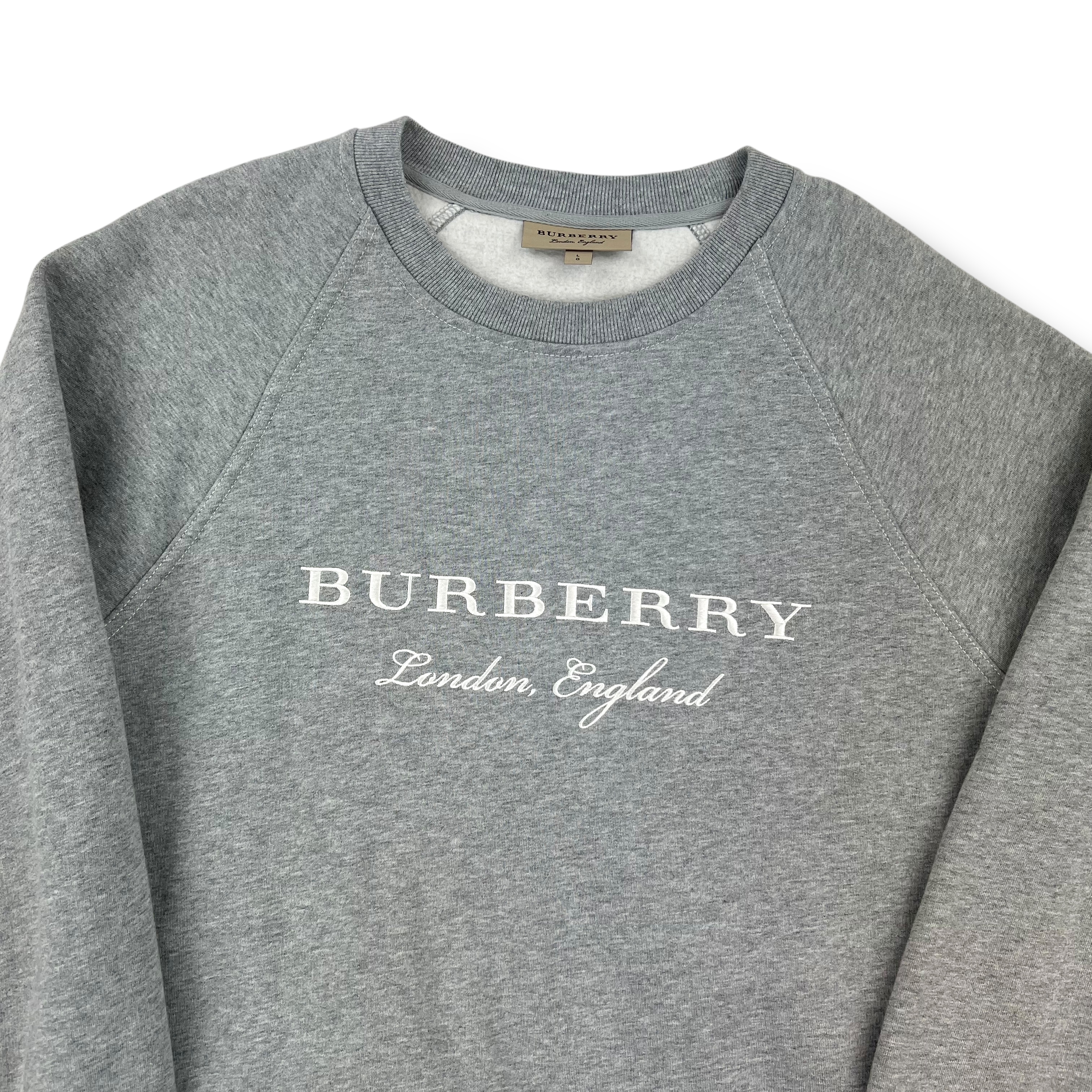 トップス archive Burberry faded gray sleeve Burberry Lopori grey cotton T-shirt with archive logo | 8007829