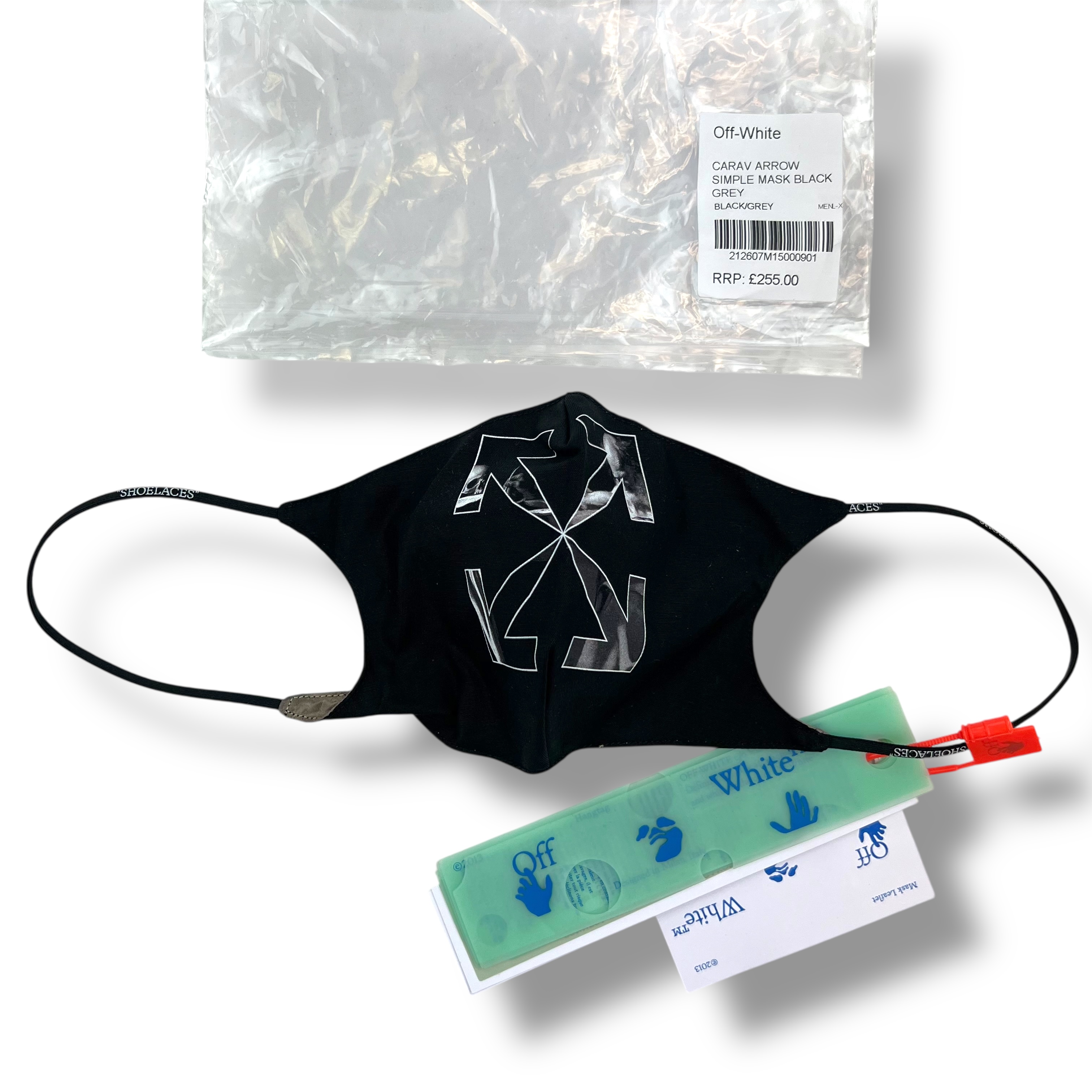 OFF-WHITE 黒い矢印ロゴマスク Off-White Caravaggio Arrows Face Mask - Oliver's Archive