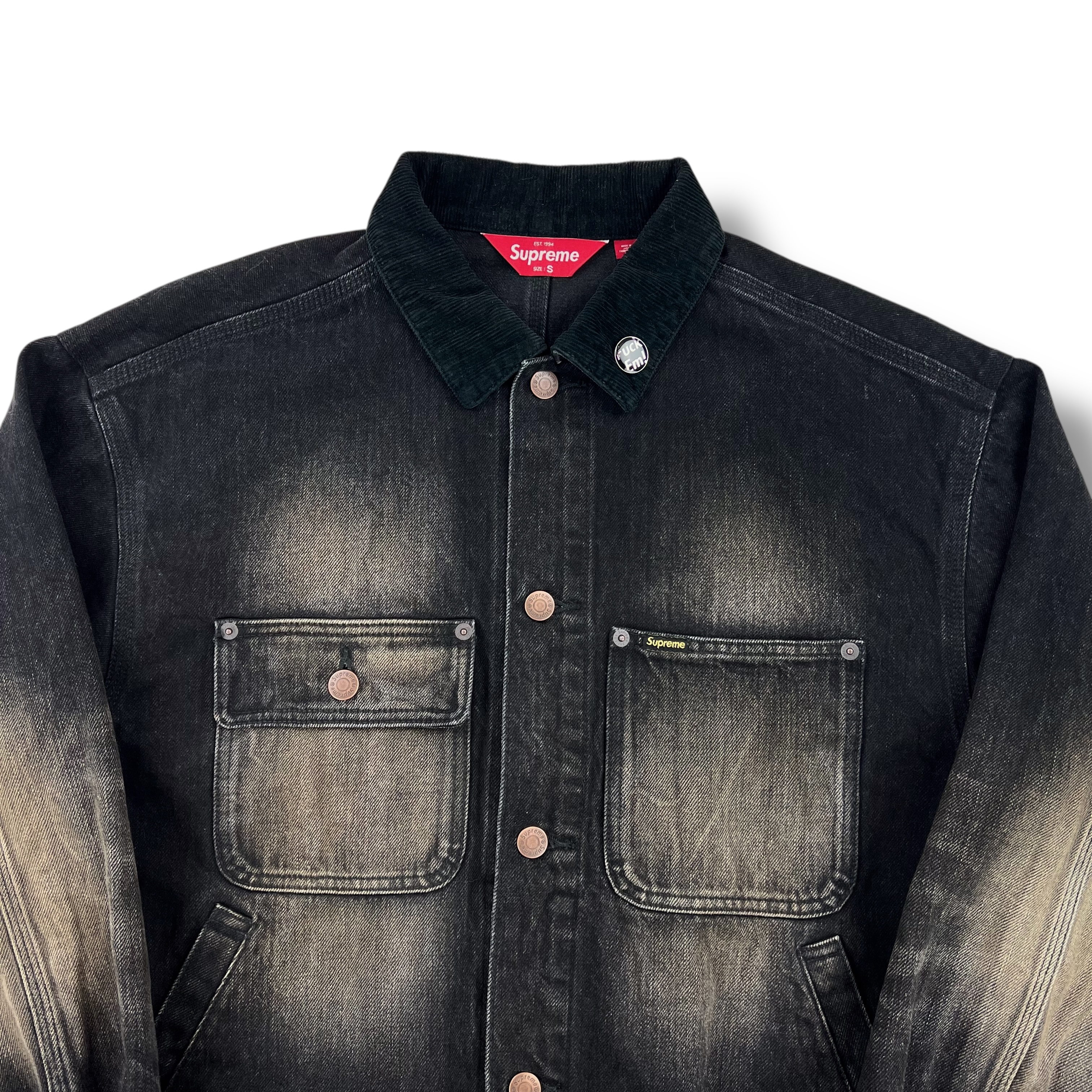 Supreme Distressed Selvedge Trucker Jacket - Oliver's Archive