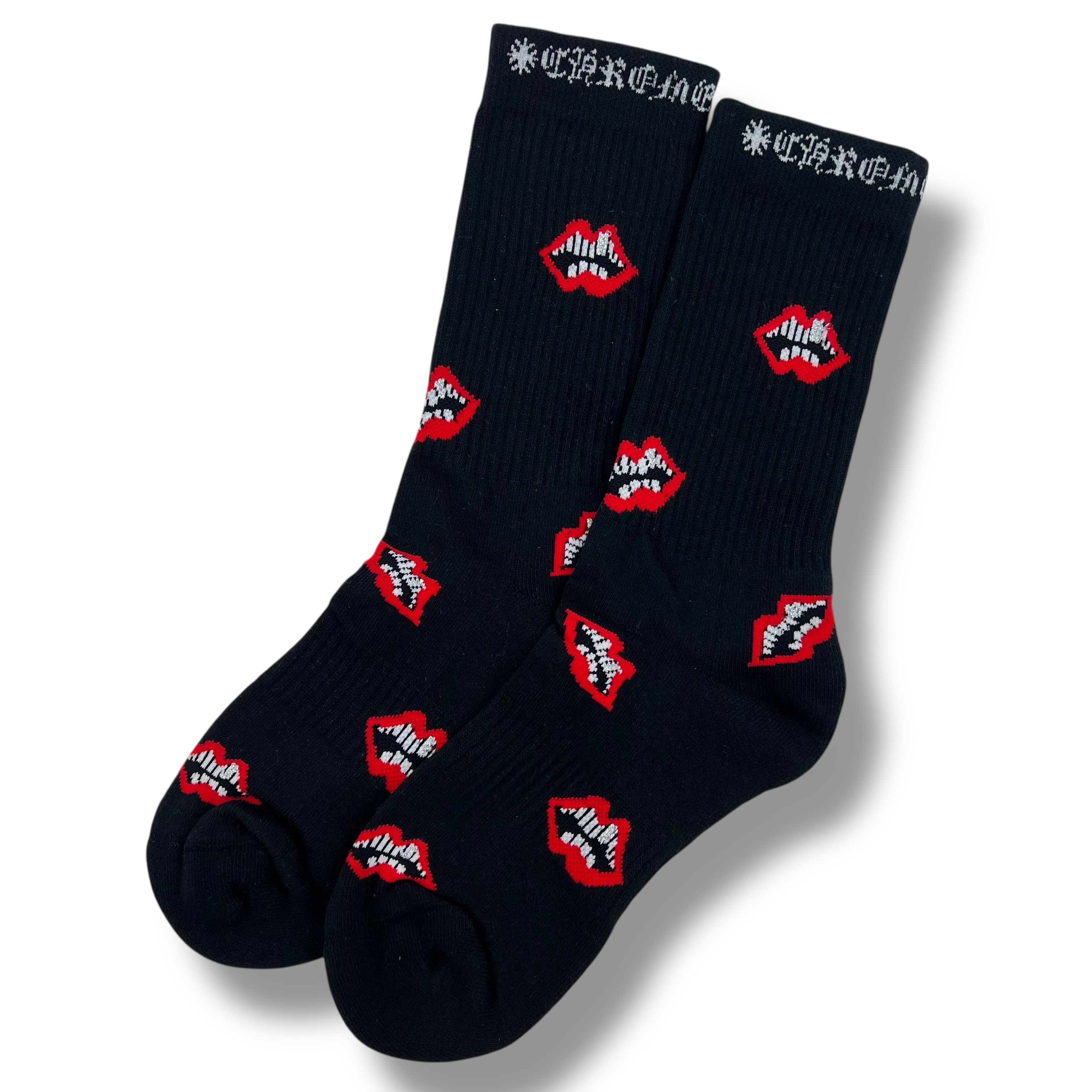Chrome Hearts x Matty Boy Black Chomper Socks - Oliver's Archive