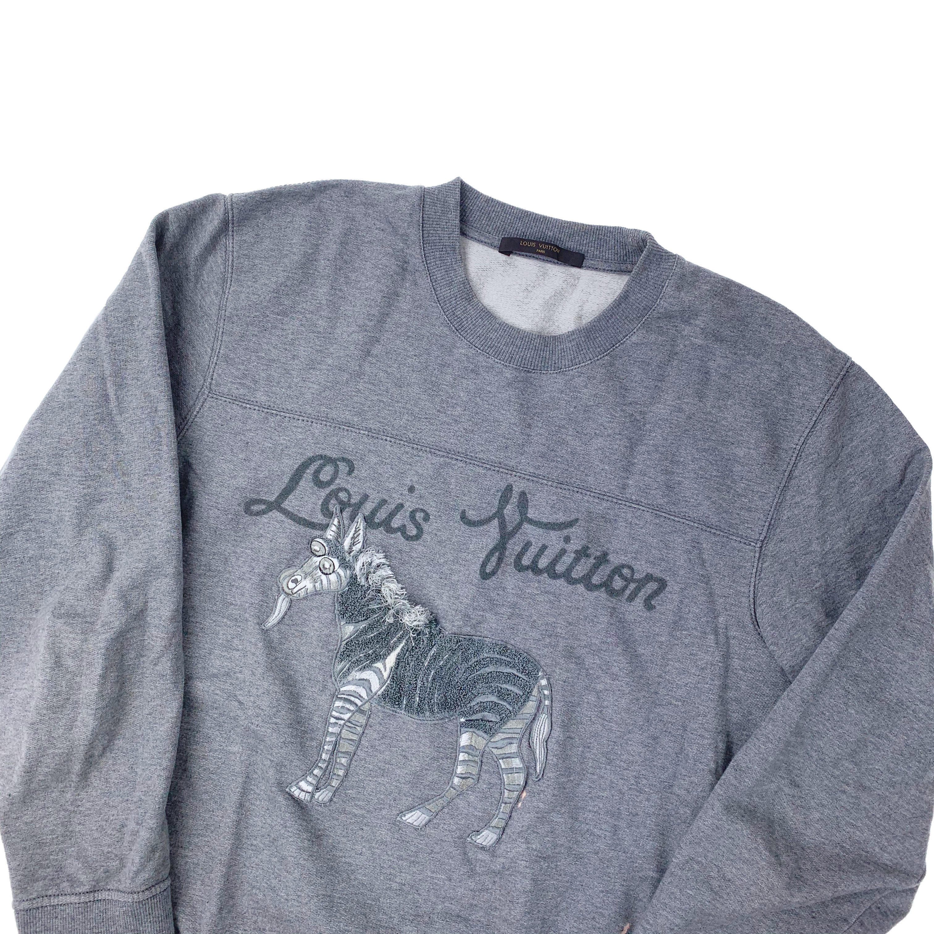 NWT LOUIS VUITTON MEN XXL CHAPMAN BROTHERS RHINOCEROS PATCH GRAY TEE T-SHIRT