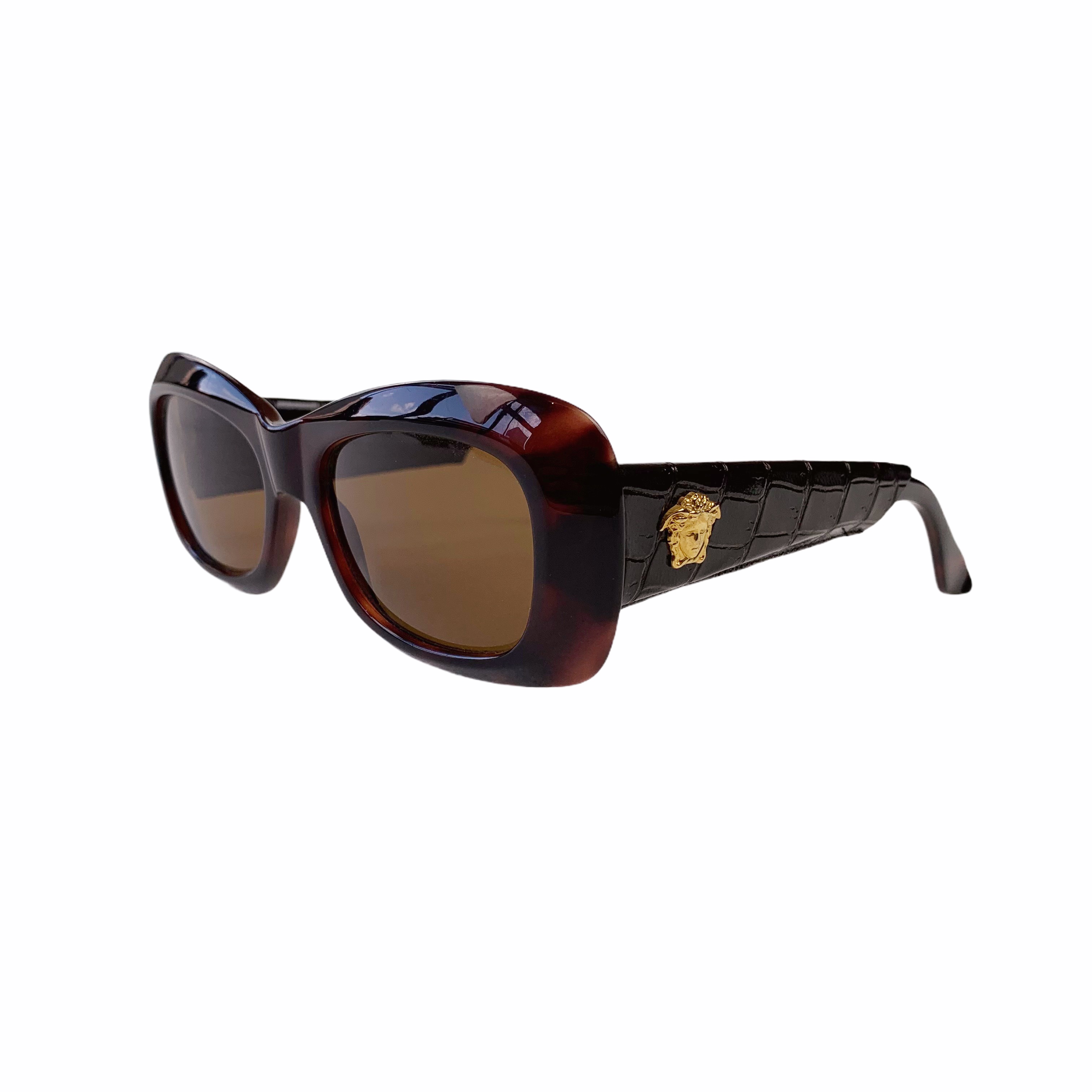 Versace MOD 417/P COL 900 Croc Leather Sunglasses - Oliver